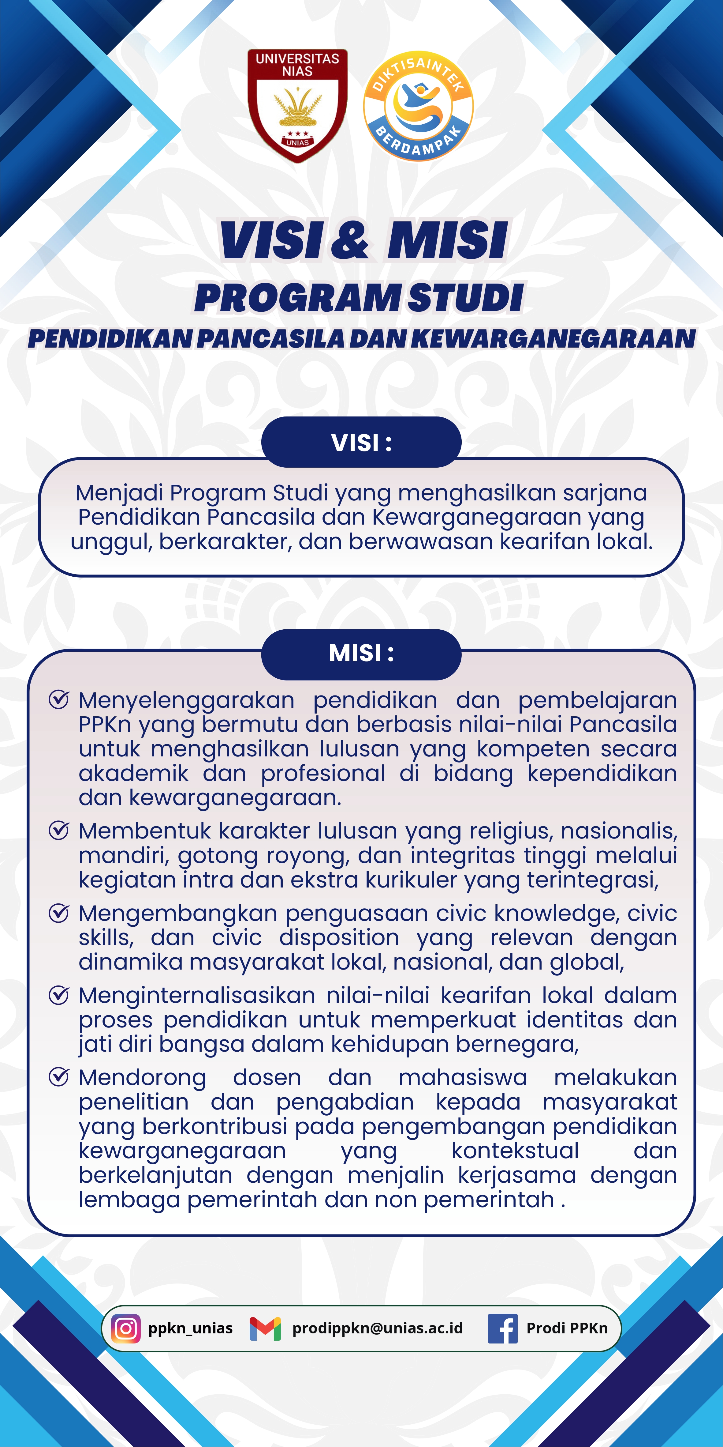 VISI & MISI PROGRAM STUDI PPKn 2025